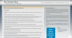 Desktop Screenshot of bizminded.wordpress.com