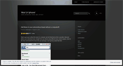 Desktop Screenshot of moduriphone.wordpress.com