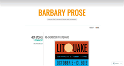 Desktop Screenshot of barbaryprose.wordpress.com