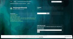 Desktop Screenshot of languageofneeds.wordpress.com