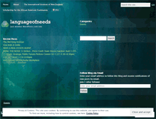 Tablet Screenshot of languageofneeds.wordpress.com