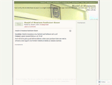Tablet Screenshot of masjidalmumineen.wordpress.com