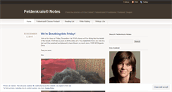 Desktop Screenshot of feldenkraisnotes.wordpress.com