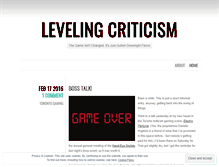 Tablet Screenshot of levelingcriticism.wordpress.com