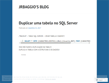 Tablet Screenshot of jrbaggio.wordpress.com
