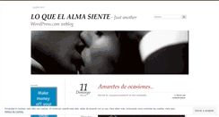 Desktop Screenshot of loqueelalmasiente.wordpress.com