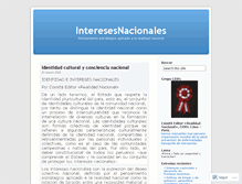 Tablet Screenshot of interesesnacionales.wordpress.com