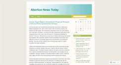 Desktop Screenshot of abortionnews.wordpress.com