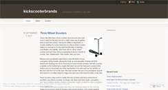 Desktop Screenshot of kickscooterbrands.wordpress.com