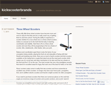 Tablet Screenshot of kickscooterbrands.wordpress.com