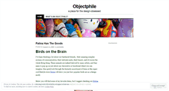 Desktop Screenshot of objectphile.wordpress.com