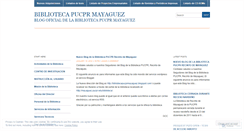 Desktop Screenshot of bibliotecapucprmayaguez.wordpress.com