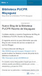 Mobile Screenshot of bibliotecapucprmayaguez.wordpress.com