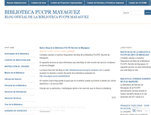 Tablet Screenshot of bibliotecapucprmayaguez.wordpress.com