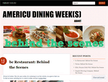 Tablet Screenshot of diningweek.wordpress.com