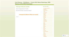 Desktop Screenshot of coolnames.wordpress.com