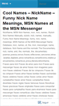 Mobile Screenshot of coolnames.wordpress.com