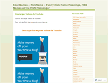 Tablet Screenshot of coolnames.wordpress.com