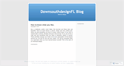 Desktop Screenshot of downsouthdesign.wordpress.com