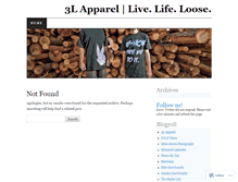 Tablet Screenshot of 3lapparel.wordpress.com