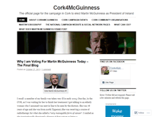 Tablet Screenshot of cork4mcguinness.wordpress.com
