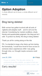 Mobile Screenshot of optionadoption.wordpress.com
