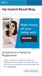 Mobile Screenshot of hipimplantrecall.wordpress.com
