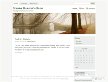 Tablet Screenshot of maddybarone.wordpress.com