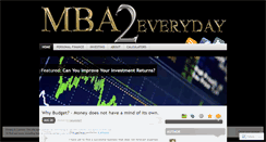 Desktop Screenshot of mba2everyday.wordpress.com