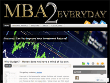 Tablet Screenshot of mba2everyday.wordpress.com