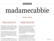 Tablet Screenshot of madamecabbie.wordpress.com