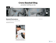 Tablet Screenshot of cronxbaseball.wordpress.com