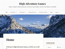 Tablet Screenshot of highadventuregames.wordpress.com