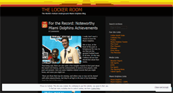 Desktop Screenshot of miamidolphinslockerroom.wordpress.com