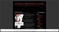 Desktop Screenshot of lyingcheatingscum.wordpress.com