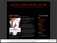 Tablet Screenshot of lyingcheatingscum.wordpress.com