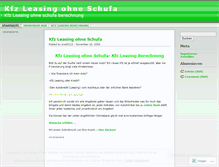 Tablet Screenshot of kfzleasingohneschufa.wordpress.com