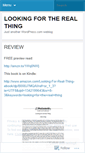 Mobile Screenshot of lookingfortherealthing.wordpress.com