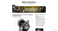 Desktop Screenshot of dbkp.wordpress.com