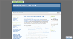 Desktop Screenshot of coloradodigitaleducation.wordpress.com