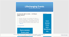 Desktop Screenshot of lifechangeingevents.wordpress.com