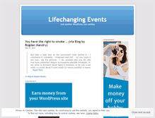 Tablet Screenshot of lifechangeingevents.wordpress.com