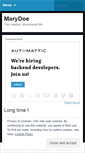 Mobile Screenshot of marydoe.wordpress.com