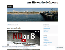 Tablet Screenshot of mylifeontheleftcoast.wordpress.com