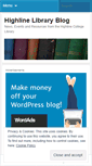Mobile Screenshot of highlinelibrary.wordpress.com