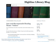 Tablet Screenshot of highlinelibrary.wordpress.com