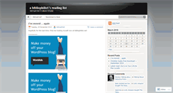 Desktop Screenshot of bibliophilist.wordpress.com