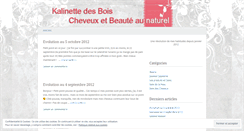 Desktop Screenshot of kalinettedesbois.wordpress.com