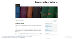 Desktop Screenshot of journeyofagraduate.wordpress.com