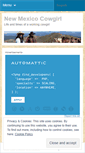 Mobile Screenshot of newmexicocowgirl.wordpress.com